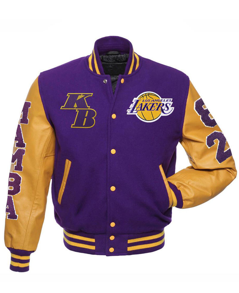 black lakers letterman jacket