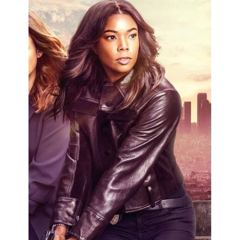 L.A.’s Finest Gabrielle Union Black Leather Jacket L.A.’s Finest Gabrielle Union Black Leather Jacket