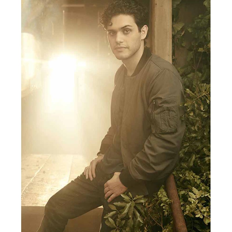Legacies Aria Shahghasemi Grey Bomber Jacket Legacies Aria Shahghasemi Grey Bomber Jacket