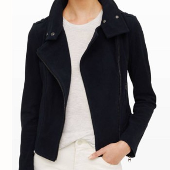 Legends of Tomorrow Caity Lotz Blue Suede Jacket