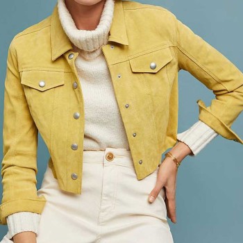 Single Parents Leighton Meester Suede Jacket