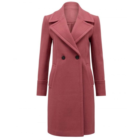Riverdale Lili Reinhart Pink Wool Coat