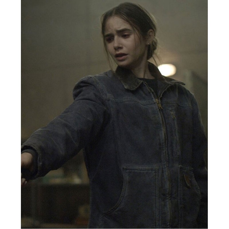 Lily Collins Inheritance Blue Jacket Lily Collins Inheritance Blue Jacket