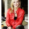 Slim Fit Style Linda Hasse Red Leather Jacket Slim Fit Style Linda Hasse Red Leather Jacket