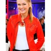 Slim Fit Style Linda Hasse Red Leather Jacket