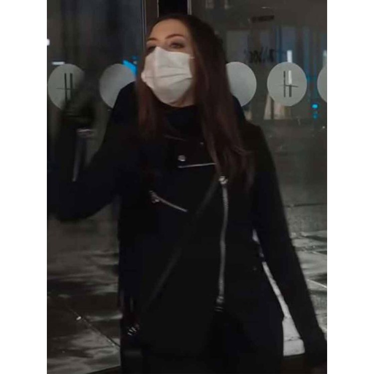 Anne Hathaway Locked Down Wool Jacket Anne Hathaway Locked Down Wool Jacket