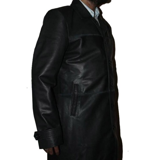 Donald Pierce Logan Boyd Holbrook Leather Coat