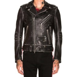 Men's Lost Boys Motorcycle Black Leather Jacket