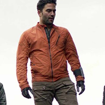 Ignacio Serricchio Lost in Space Orange Jacket