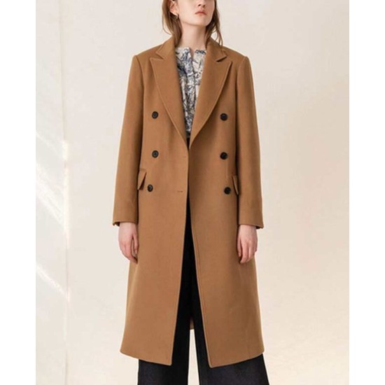 Rachael Leigh Cook Love Guaranteed Brown Wool Coat