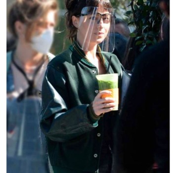 Am I Ok Dakota Johnson Varsity Green Jacket