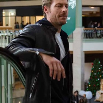 Holidate Luke Bracey Black Leather Motorcycle Jacket