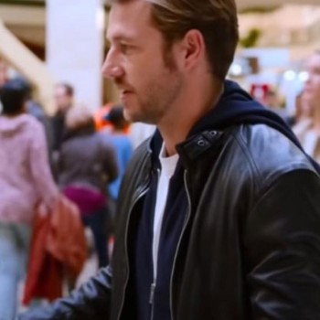 Holidate Luke Bracey Black Leather Motorcycle Jacket