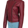 Macgyver Tristin Mays Maroon Leather Jacket