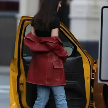 Madame Web 2024 Dakota Johnson Leather Coat