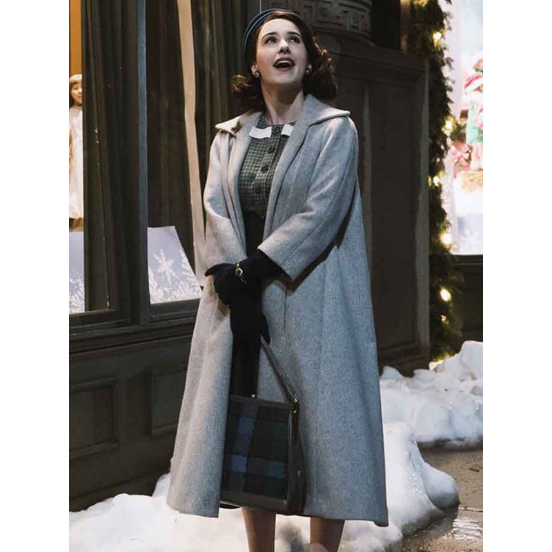 Rachel Brosnahan The Marvelous Mrs Maisel Grey Trench Coat Rachel Brosnahan The Marvelous Mrs Maisel Grey Trench Coat