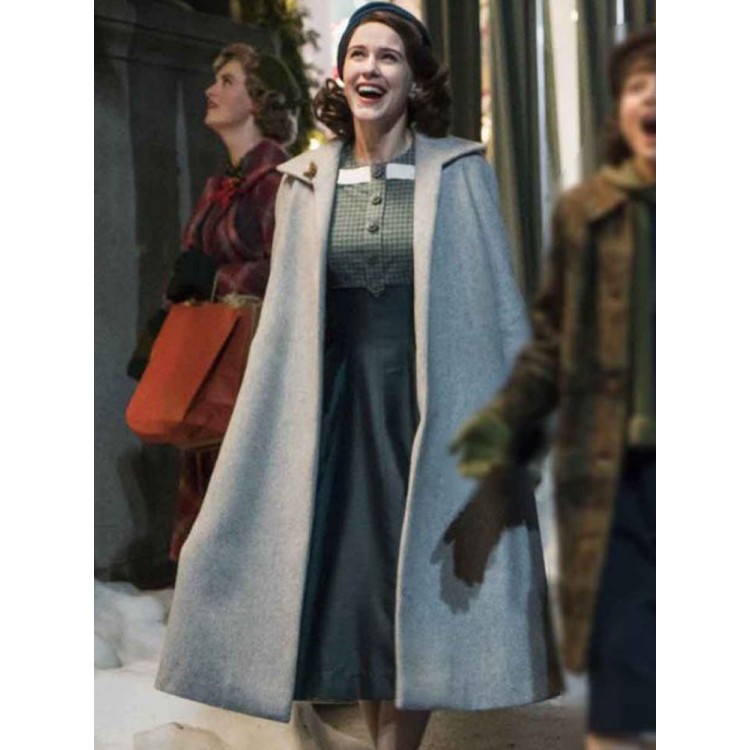 Rachel Brosnahan The Marvelous Mrs Maisel Grey Trench Coat Rachel Brosnahan The Marvelous Mrs Maisel Grey Trench Coat