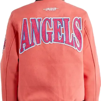 Mash Up Angels Peach Varsity Jacket