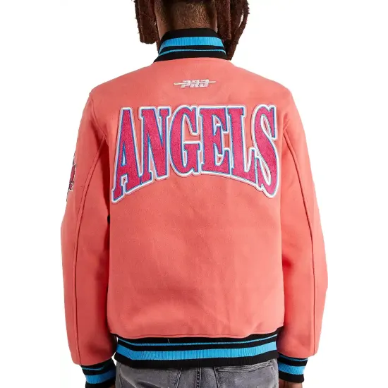 Mash Up Angels Peach Varsity Jacket