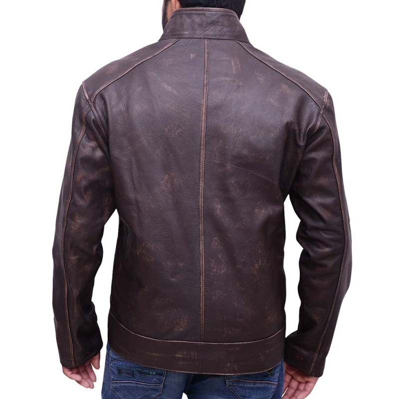 Matt Damon Jason Bourne Distressed Brown Leather Jacket Matt Damon Jason Bourne Distressed Brown Leather Jacket