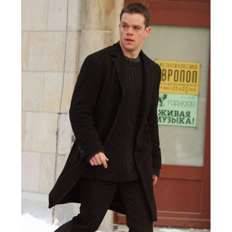 Matt Damon The Bourne Supremacy Black Coat Matt Damon The Bourne Supremacy Black Coat