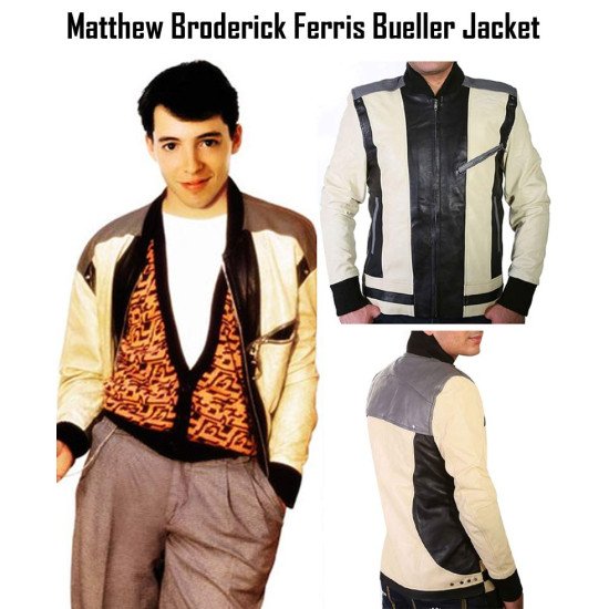 Ferris Bueller's Day Off Movie Matthew Broderick Leather Jacket