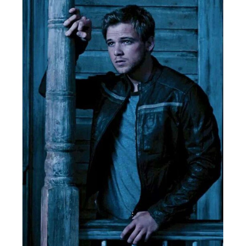 Bates Motel Max Thieriot Black Leather Jacket Bates Motel Max Thieriot Black Leather Jacket