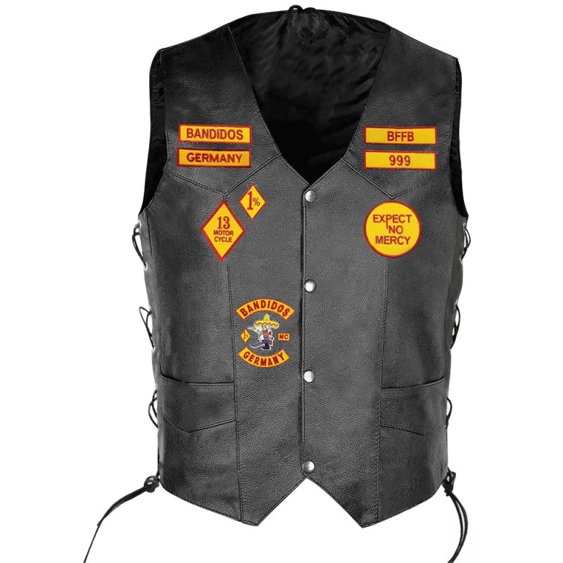 Men Bandidos Leather Vest Men Bandidos Leather Vest