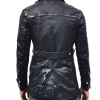 Men' Motorcycle Mid Length Belted Leather Coat Men' Motorcycle Mid Length Belted Leather Coat