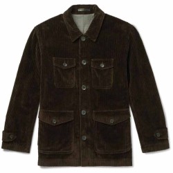 Men's 19th Century Style Brown Corduroy Jacket 