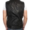Men's Biker Asymmetrical Black Leather Vest Men's Biker Asymmetrical Black Leather Vest