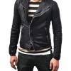 Men's Blouson Asymmetrical Lambskin Leather Jacket Men's Blouson Asymmetrical Lambskin Leather Jacket