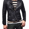 Men's Blouson Asymmetrical Lambskin Leather Jacket Men's Blouson Asymmetrical Lambskin Leather Jacket