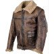Men's Aviator A2 Shearling Belted Leather Jacket