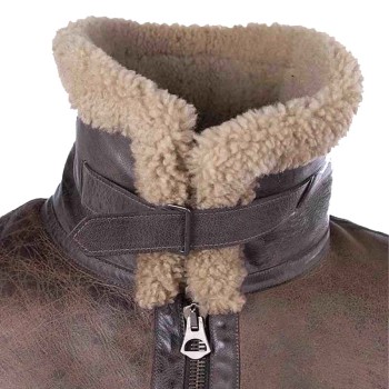 Men's Aviator A2 Shearling Belted Leather Jacket