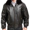 Men's B-15 Flight Black Leather Bomber Jacket Men's B-15 Flight Black Leather Bomber Jacket