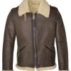 Men's B-6 Vintage Leather Sheepskin Shearling Jacket