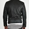 Men's Diagonal Zipper Belted Collar Leather Jacket Men's Diagonal Zipper Belted Collar Leather Jacket