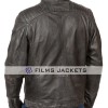 Men's Charcoal Black Leather Biker Jacket Men's Charcoal Black Leather Biker Jacket