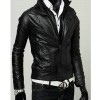 Men's Biker Style Multi Color Slim Fit Faux Leather Jacket Men's Biker Style Multi Color Slim Fit Faux Leather Jacket