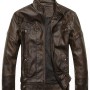 Men's Biker Style Slim Fit Leather Jacket