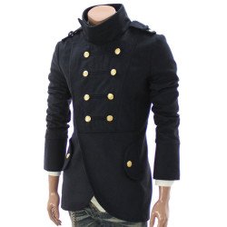 Men's Double Breasted Captains Half Coat