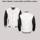 Men's Bomber Varsity Black and White Jacket