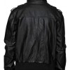 Men's Stand Collar Black Designer Bomber Jacket