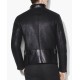 Men's Shearling Motorcycle Black Leather Jacket