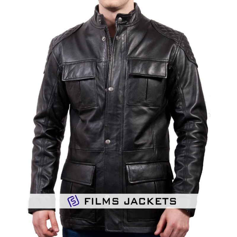 Men's Vintage Black Leather Racing Jacket Men's Vintage Black Leather Racing Jacket