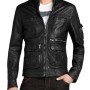 Men's Slim Fit Black Leather Jacket