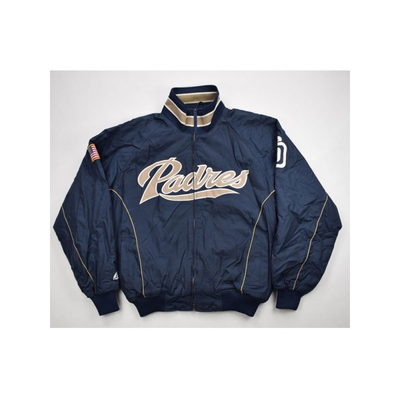Men's Majestic San Diego Padres Satin Jacket Men's Majestic San Diego Padres Satin Jacket