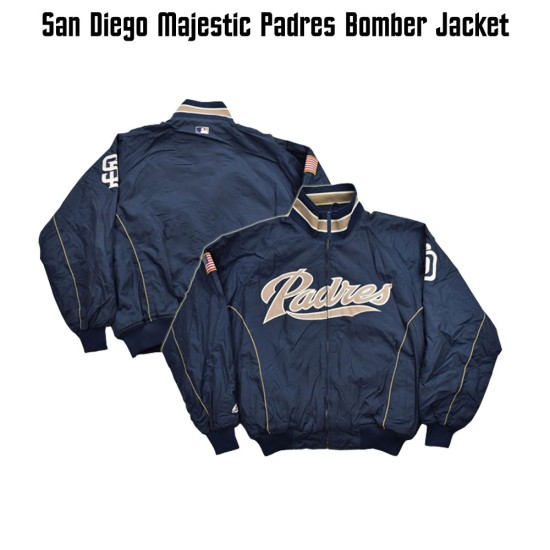 Men's Majestic San Diego Padres Satin Jacket