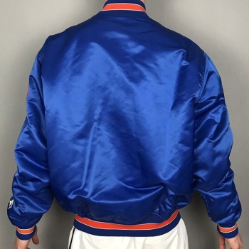 Men's New York Mets Blue Satin Jacket